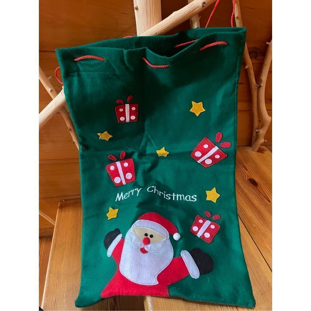 Large Felt Santa Christmas Gifts Bag 28 X 18 In